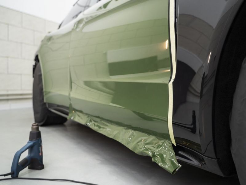 car wrapping door details